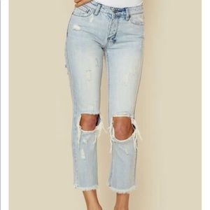 Ksubi light wash distressed jeans
